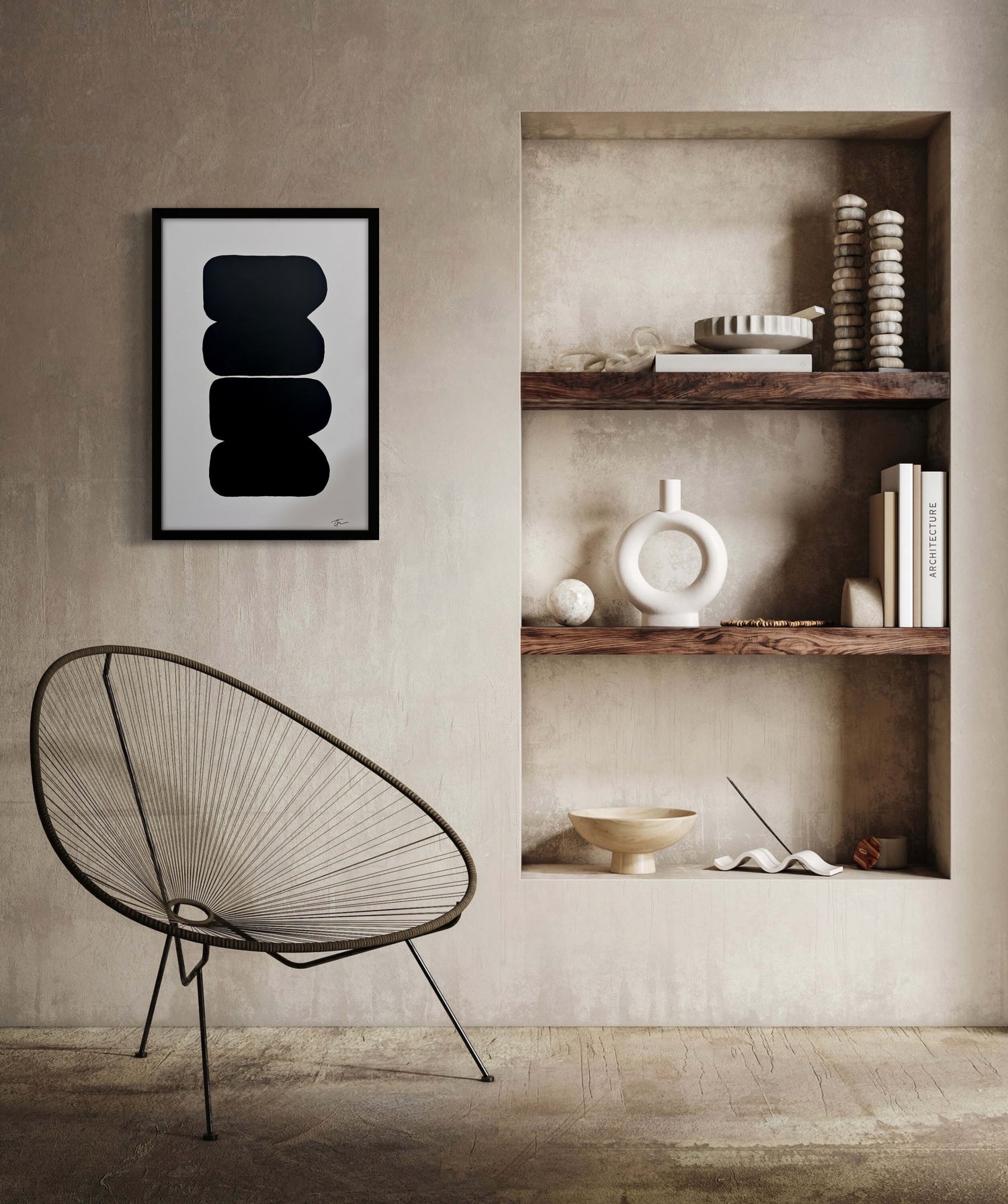 BLACK ONYX WALL ART 16.10" x 24.10"