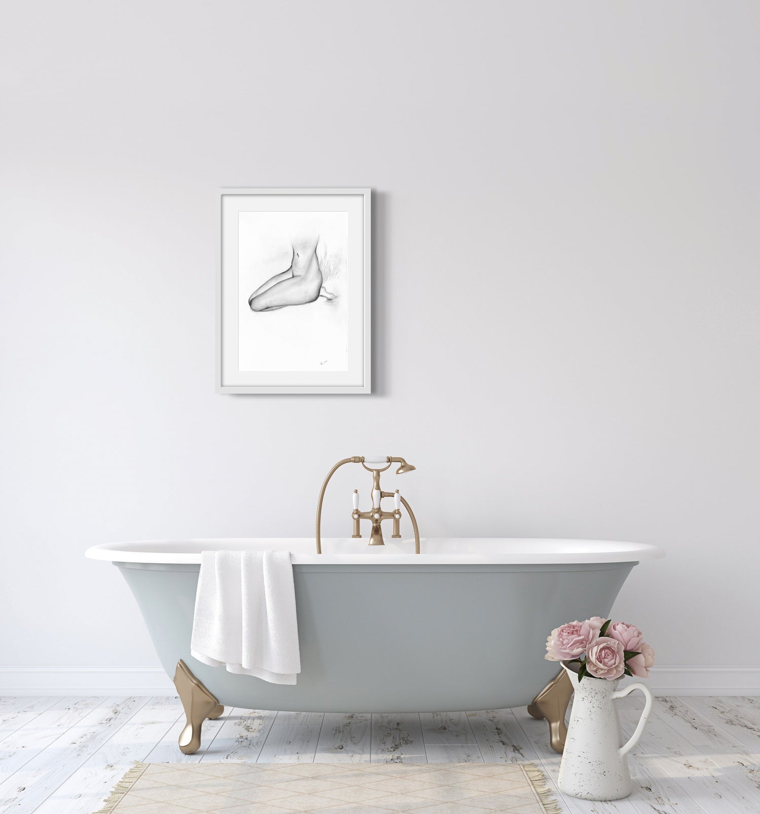 Seated Silhouette Art Print