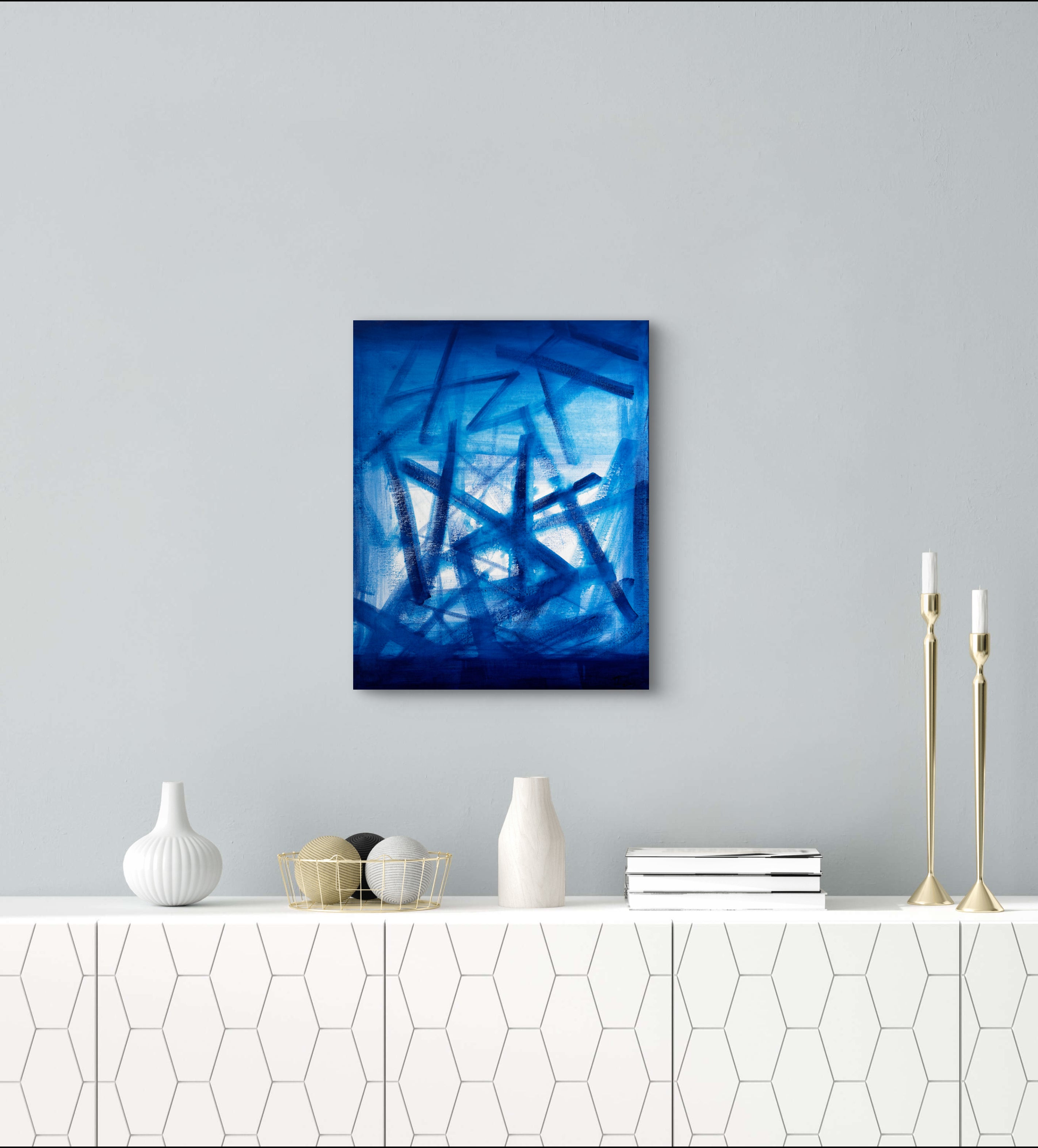 Abstract Blues 16"x20"