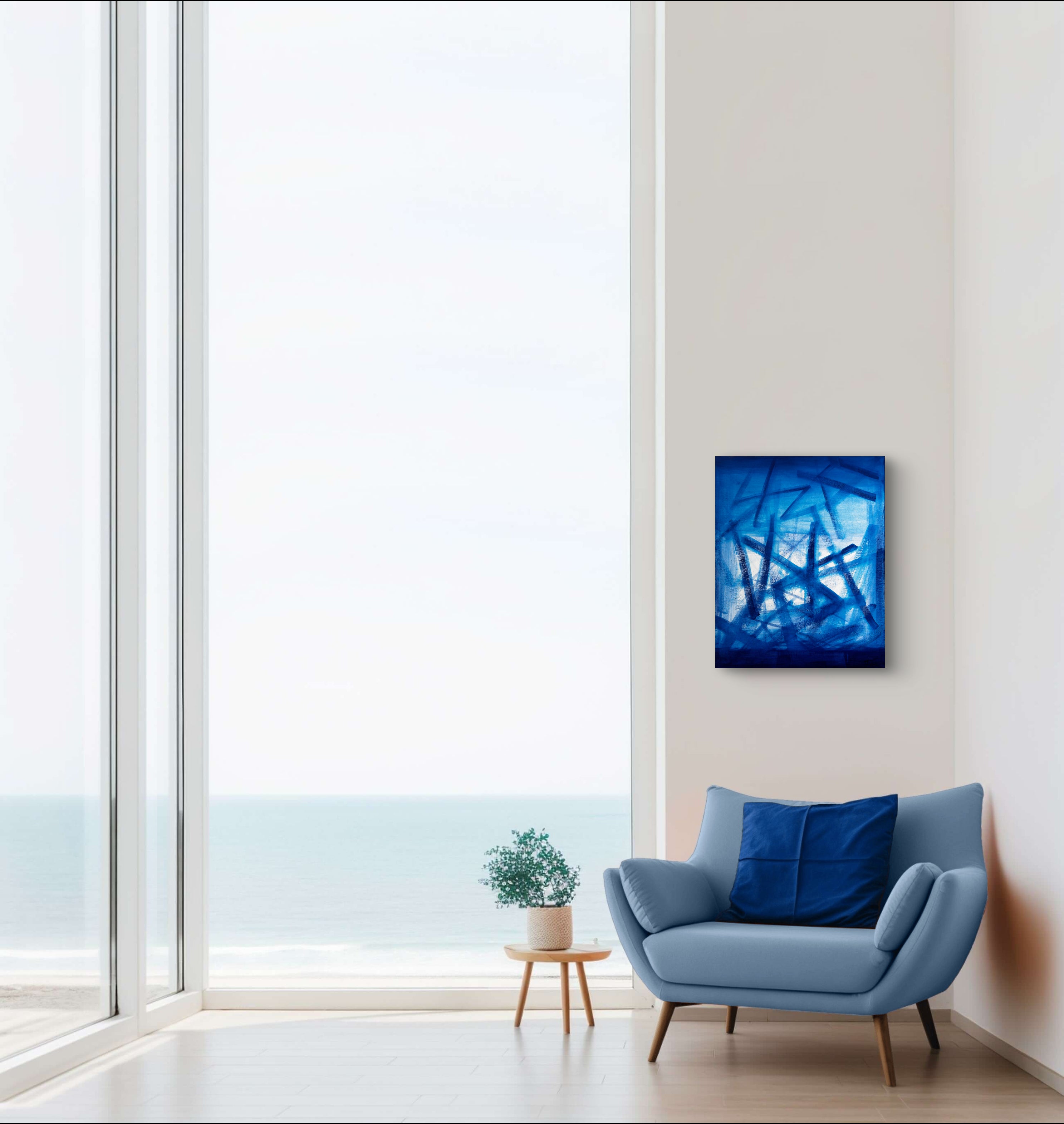 Abstract Blues 16"x20"