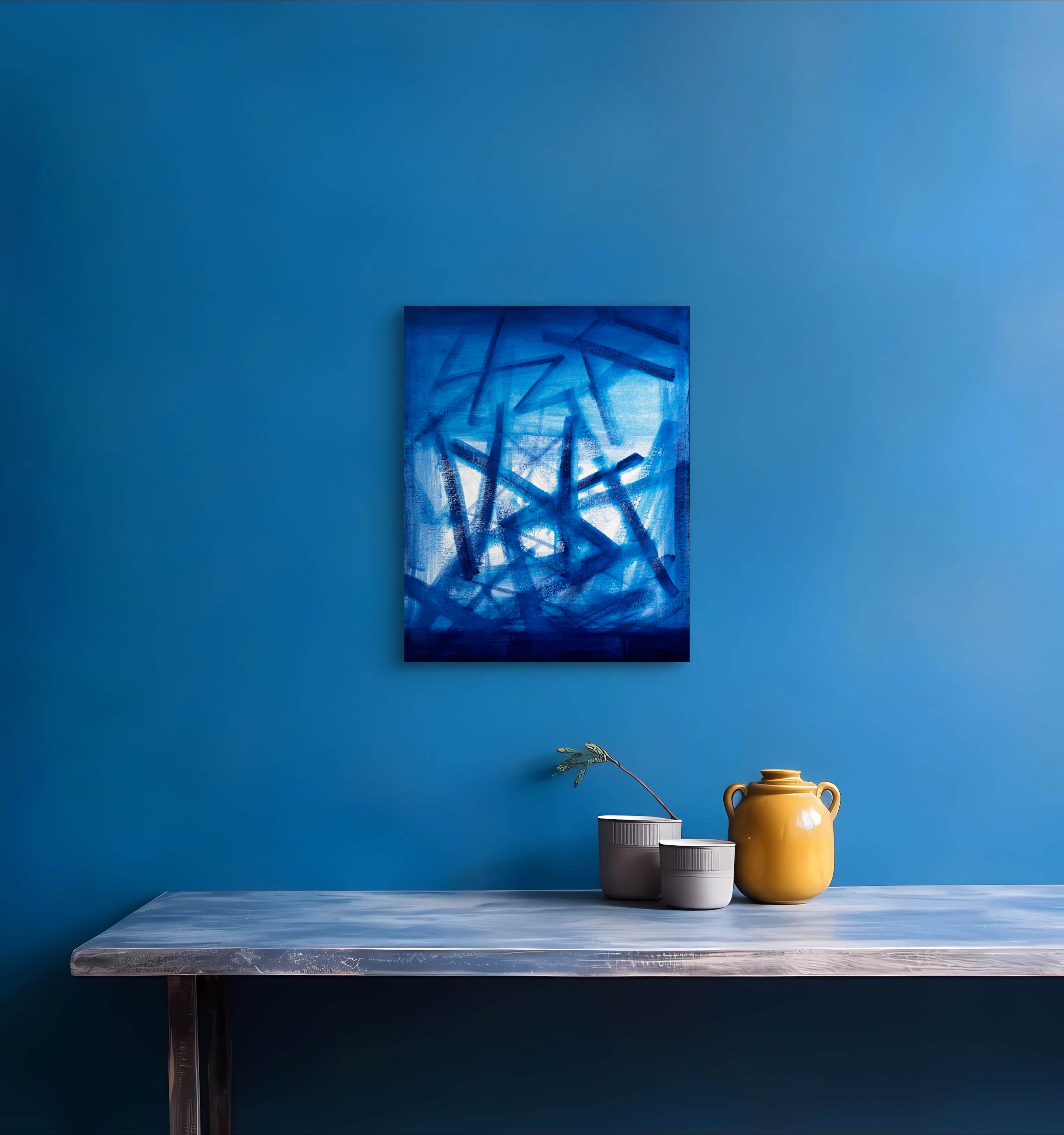 Abstract Blues 16"x20"