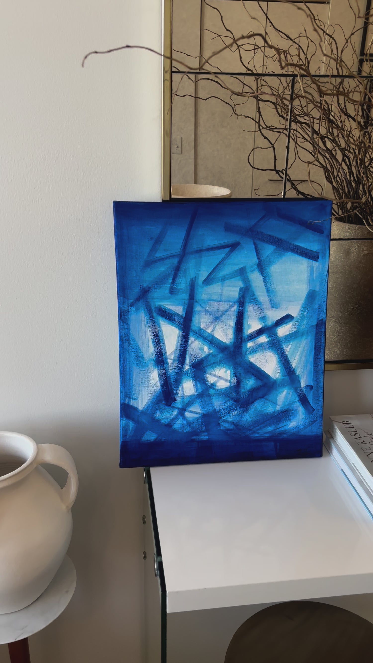 Abstract Blues 16&quot;x20&quot;